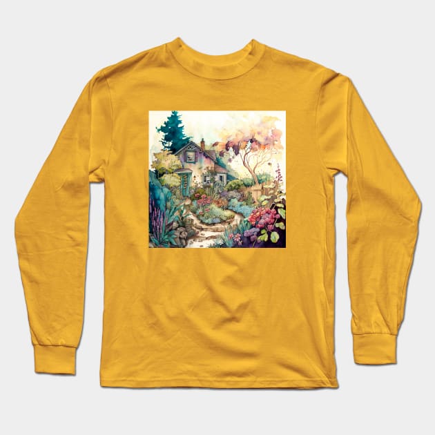 Backyard Garden Retreat Long Sleeve T-Shirt by Star Scrunch